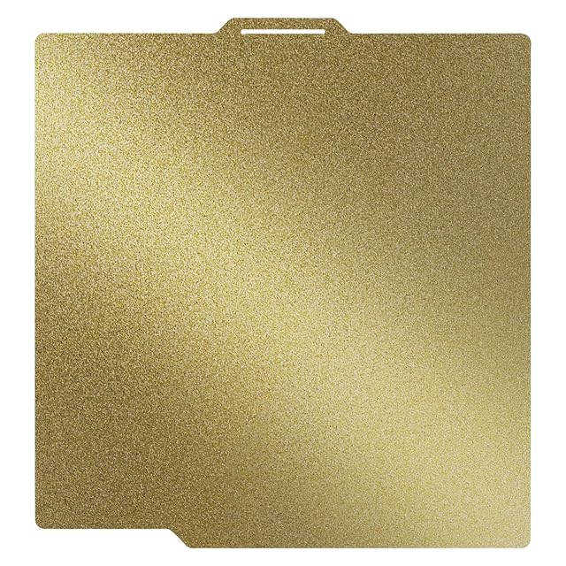 Goldene texturierte PEI-Federstahlplatte von TIOPY mit Grifflasche