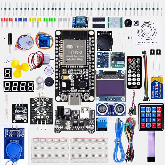 ELEGOO ESP-32 Starterkit mit Platine, Modulen und Bauteilen