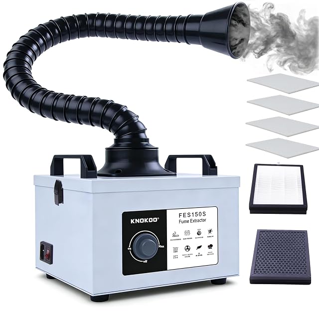 Tisch-Rauchabsauger KNOKOO FES150S mit Absaugarm