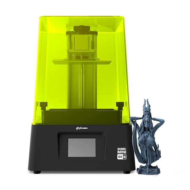 Resin-3D-Drucker Phrozen Sonic Mini 8K S mit getönter Haube und kompakter Basis