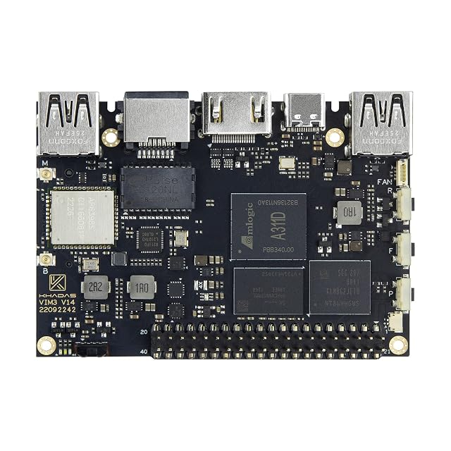 Einplatinencomputer Khadas VIM3 mit Amlogic-A311D-Chip und 40-Pin-Leiste