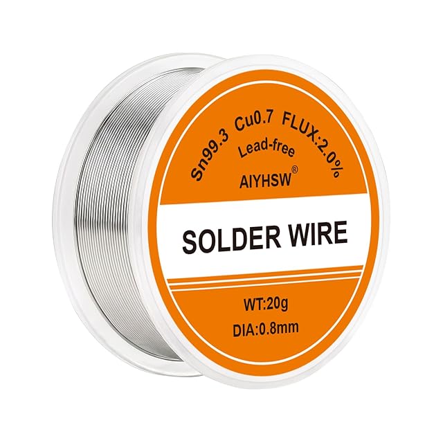 AIYHSW-Rolle mit Etikett Sn99.3 Cu0.7, Flussmittel 2,0 %, bleifrei, WT 20 g, DIA 0,8 mm