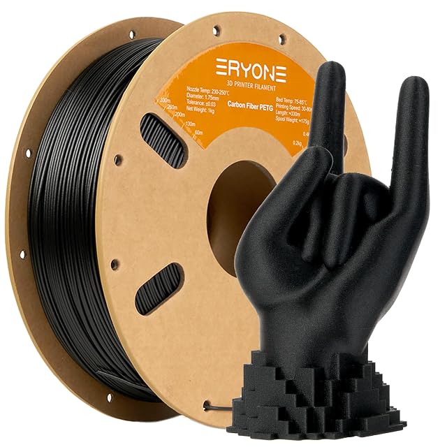 Spule schwarzes ERYONE PETG-Kohlefaser-Filament