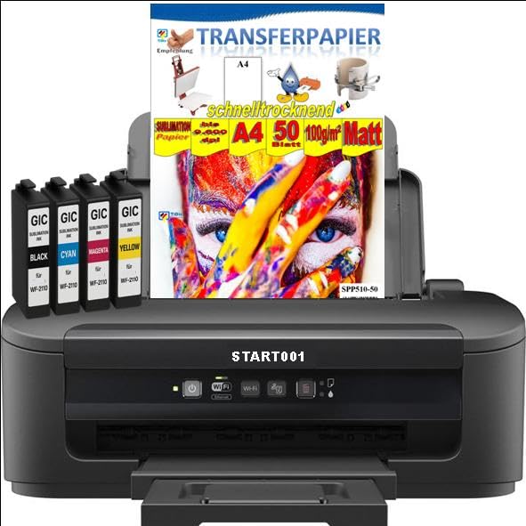 Dr. Inkjet A4-Sublimationsdrucker-Starterset mit Patronen und Transferpapier